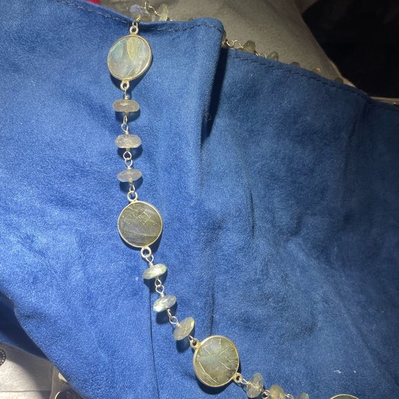 Handmade Labradorite necklace wire wrapped with sterling silver. $400 Retail - Picture 5 of 13